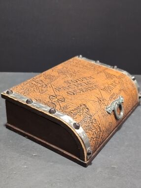 VGT,Sea Map Treasure Chest Jewelry Box.
